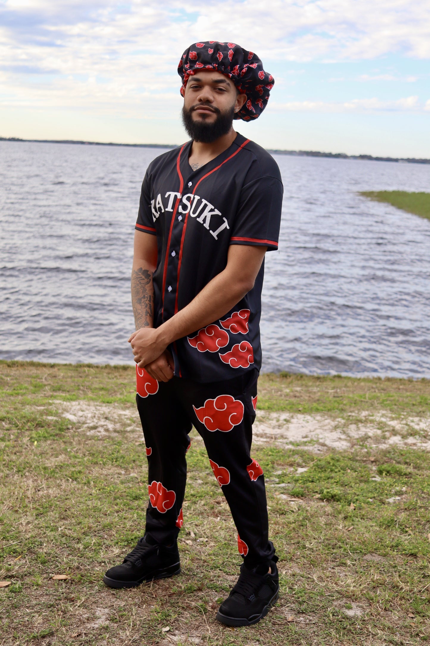 Akatski durag/bonnet (red interior)