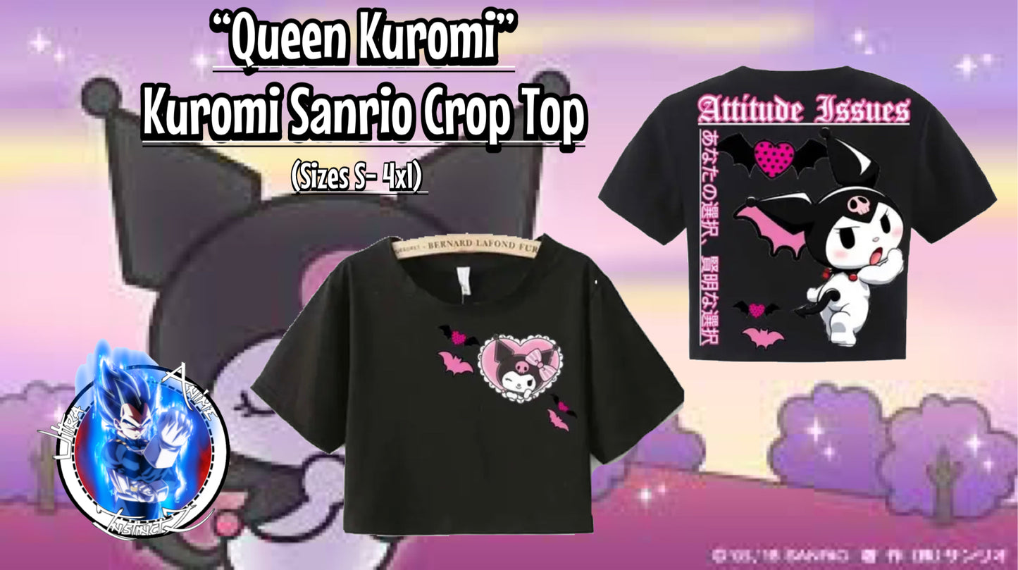 “Queen Kuromi” - Sanrio Crop Top