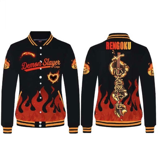 Rengoku Demon Slayer Varsity Jacket