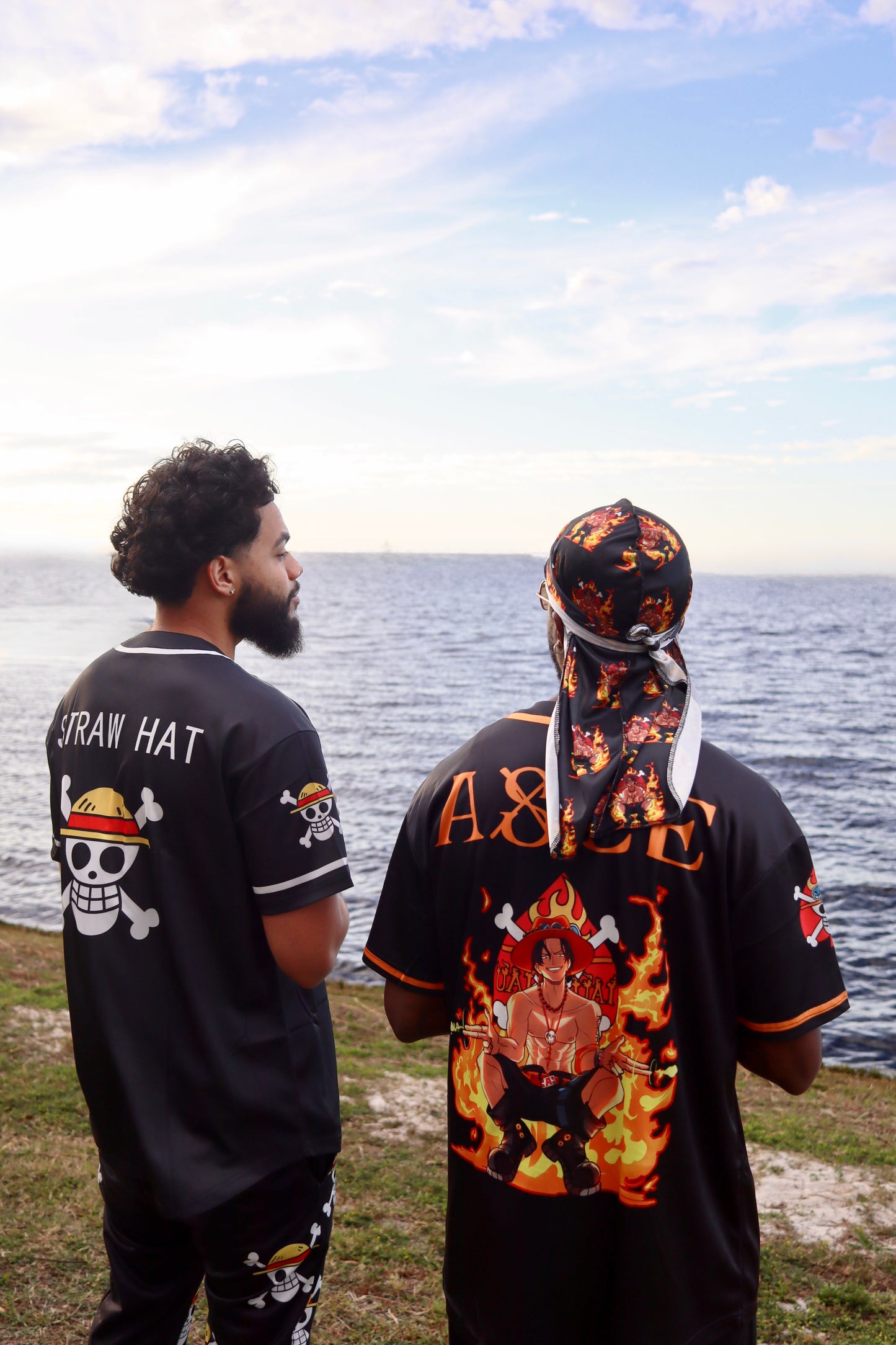 Fire Fist Ace durag/bonnet (orange interior)