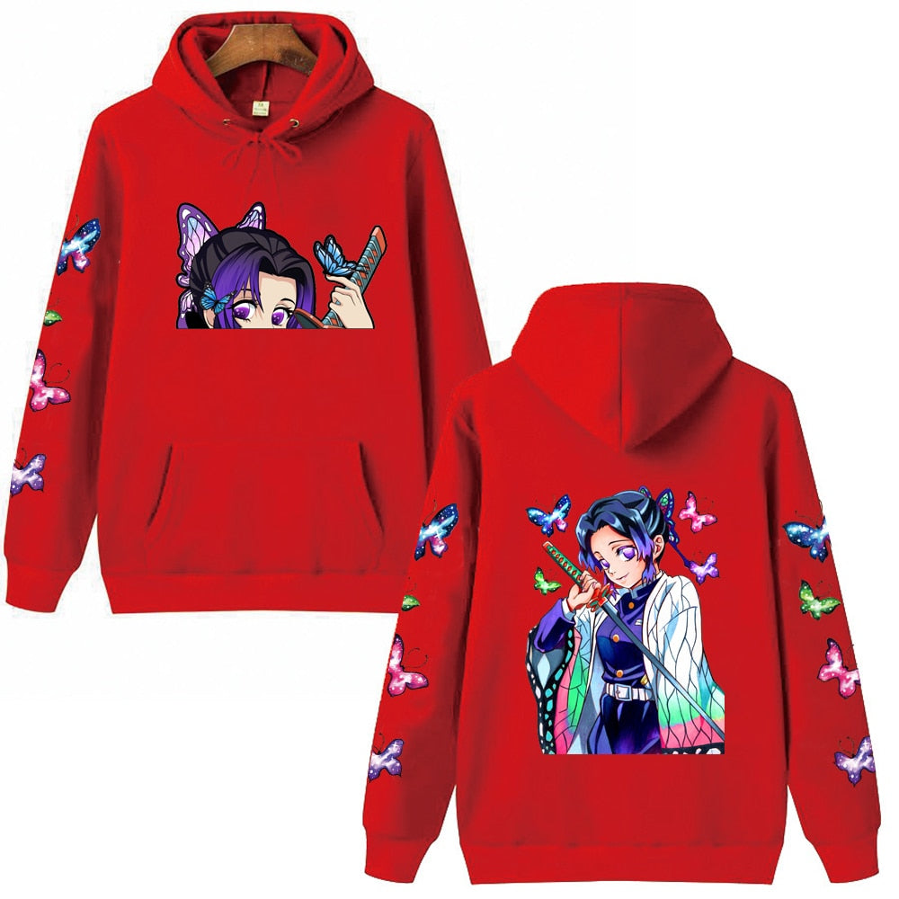 “Shinobu” Insect Hashira Hoodie Pullovers