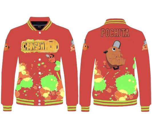 Poochita Chainsaw Man Varsity Jacket