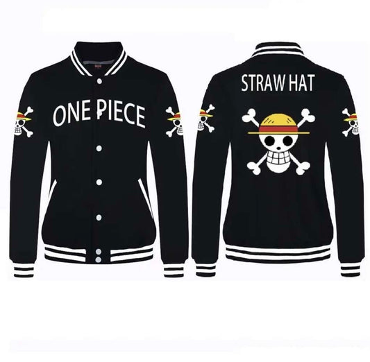 One Piece Straw Hat Varsity Jacket