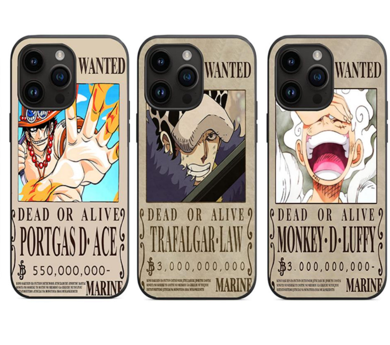 3D One Piece Wanted Phone Case