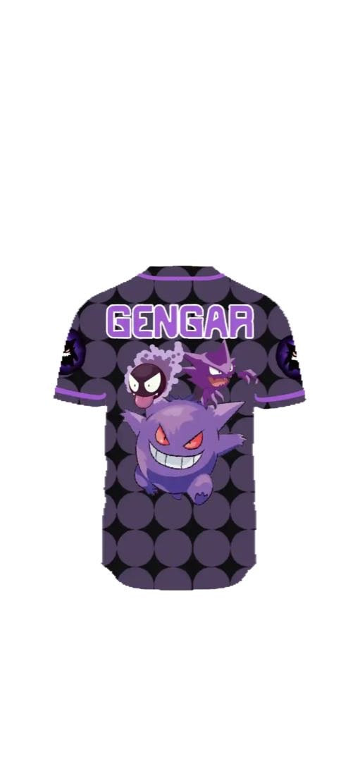“Gengar” Pokemon Custom Jersey