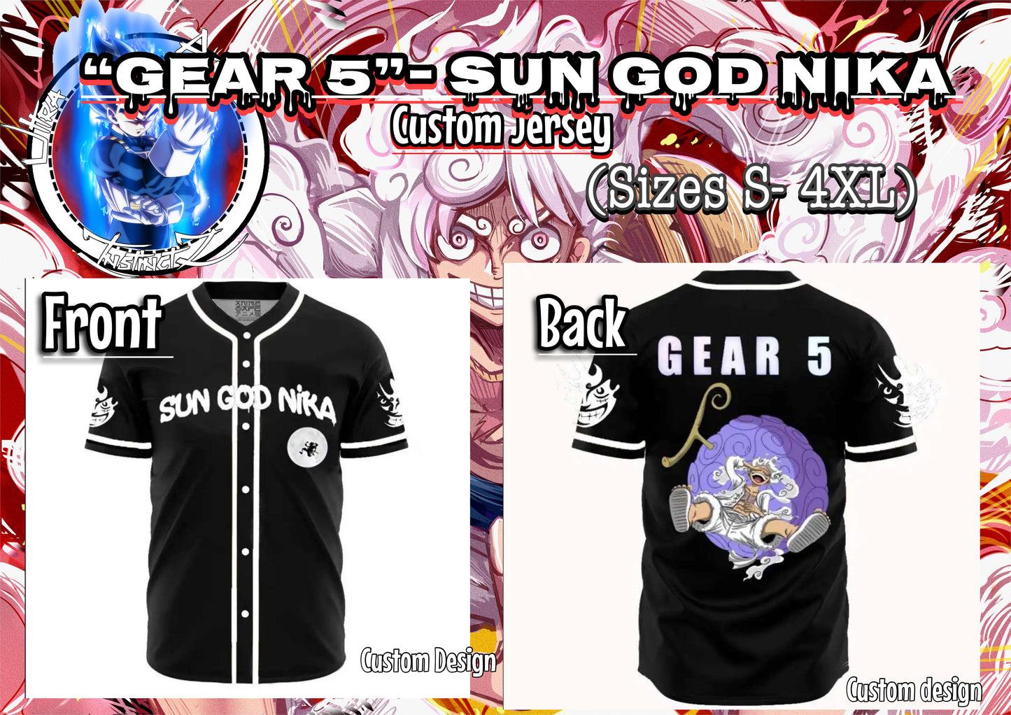 “Gear 5” - Sun God Nika One Piece Jersey