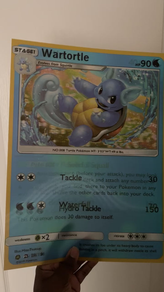 3D Squirtle Evolution Poster