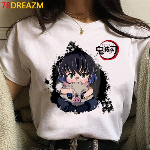 " Baby Inosuke" Demon Slayer Graphic T Shirt